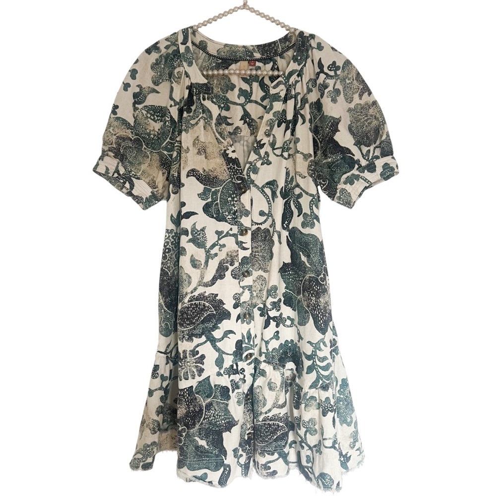 ANTHROPOLOGIE Pilcro Puff Sleeve Floral Dress Size Small - Picture 5 of 13